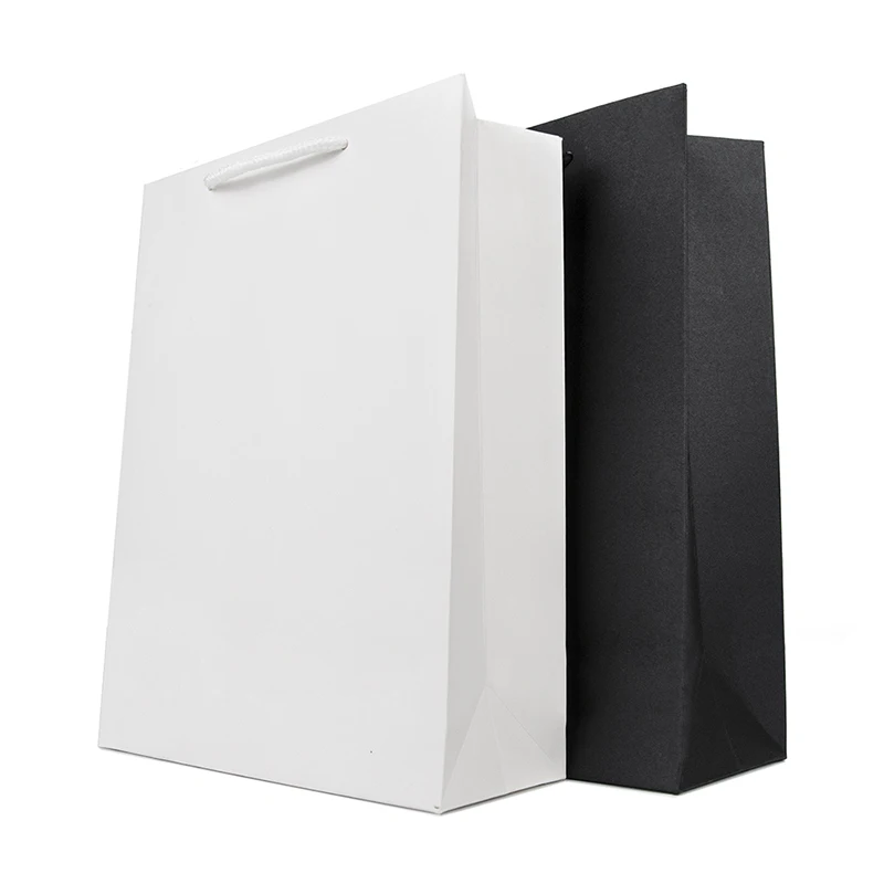 OEM Custom Luxury Gift Craft Shopping White Kraft Paper Bag With Handle Manufacturer