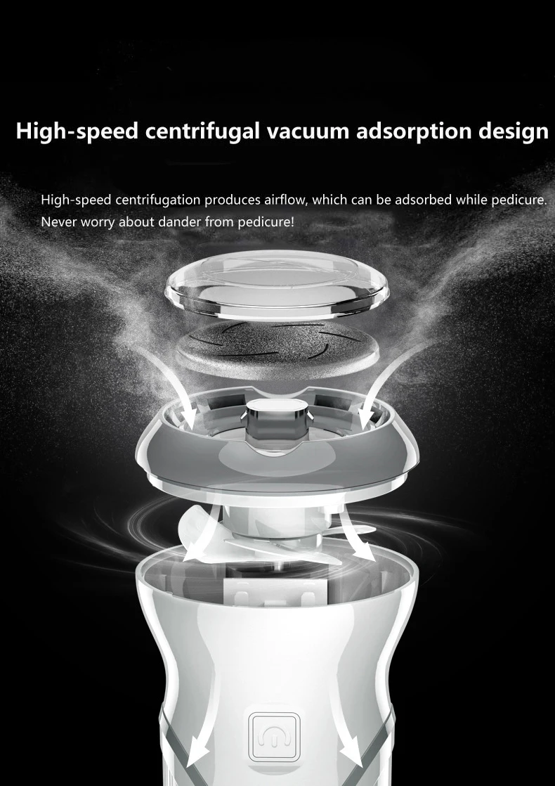 Rechargeable Electric Pedicure Foot File Callus Remover For Feet Electric Callus Dead Skin Remover