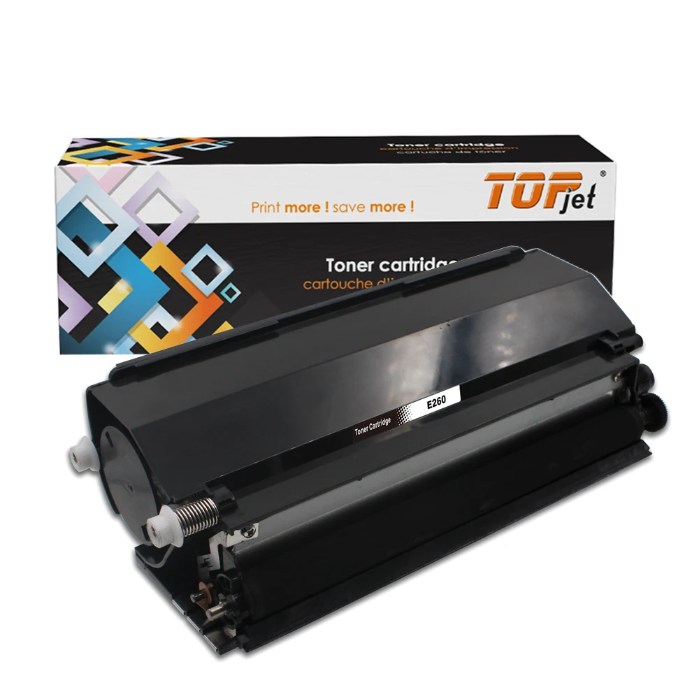 Topjet E260 E 260 Original Quality Black Toner Cartridge Compatible For Lexmark E260 E260D E260DN E360D E360DN Printer