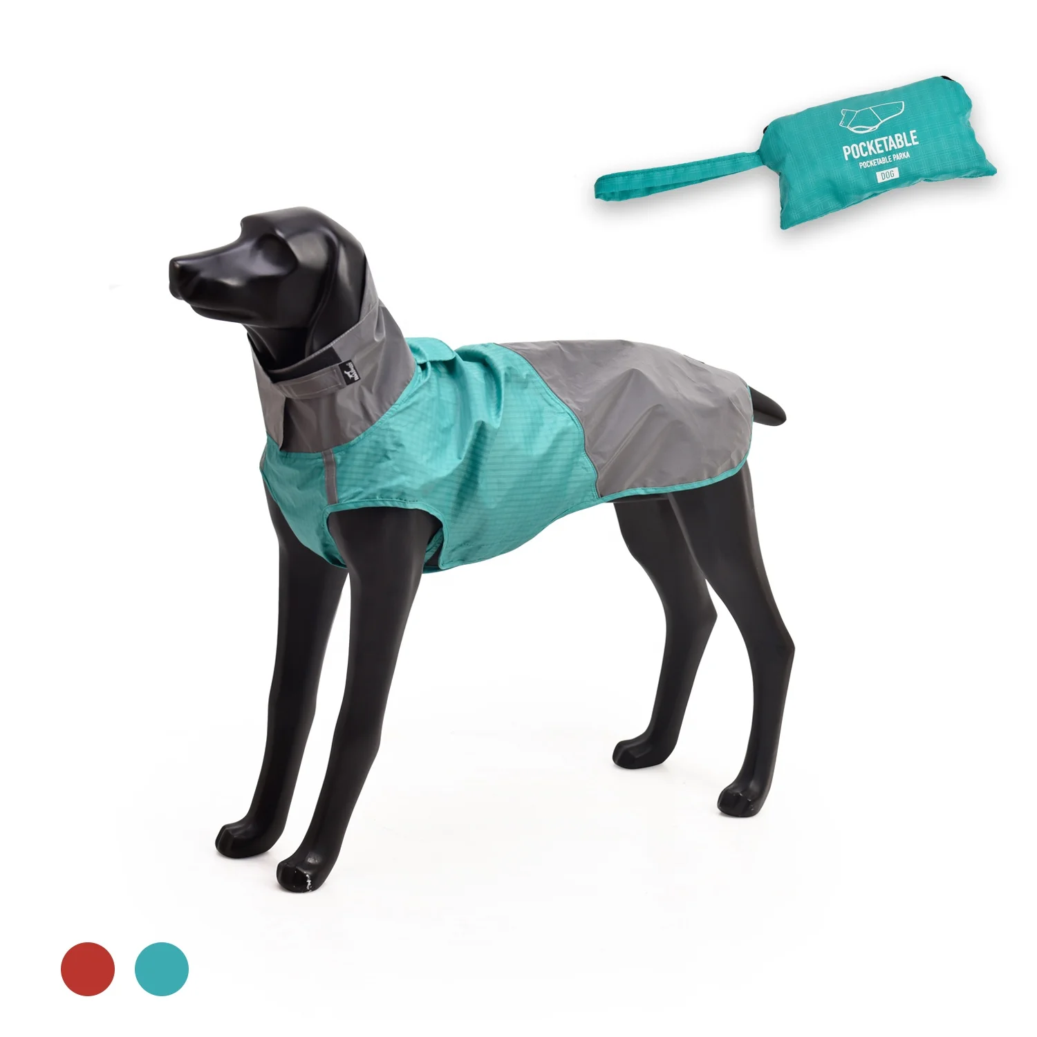 Wholesale Lightweight Waterproof Dog Raincoat Rain Jacket with Bandana Collar