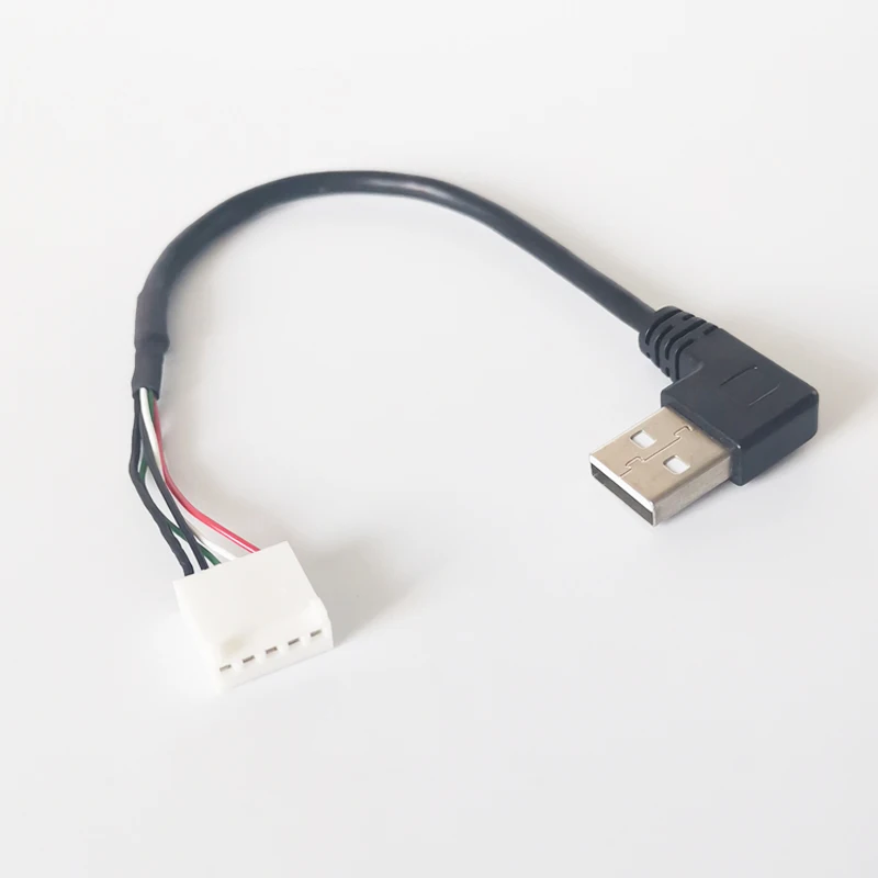  Под заказ 90 градусов USB 2 0 A папа Оригинальный Molex 3 4 5Pin терминал провода Жгут кабеля левый/правый угол к