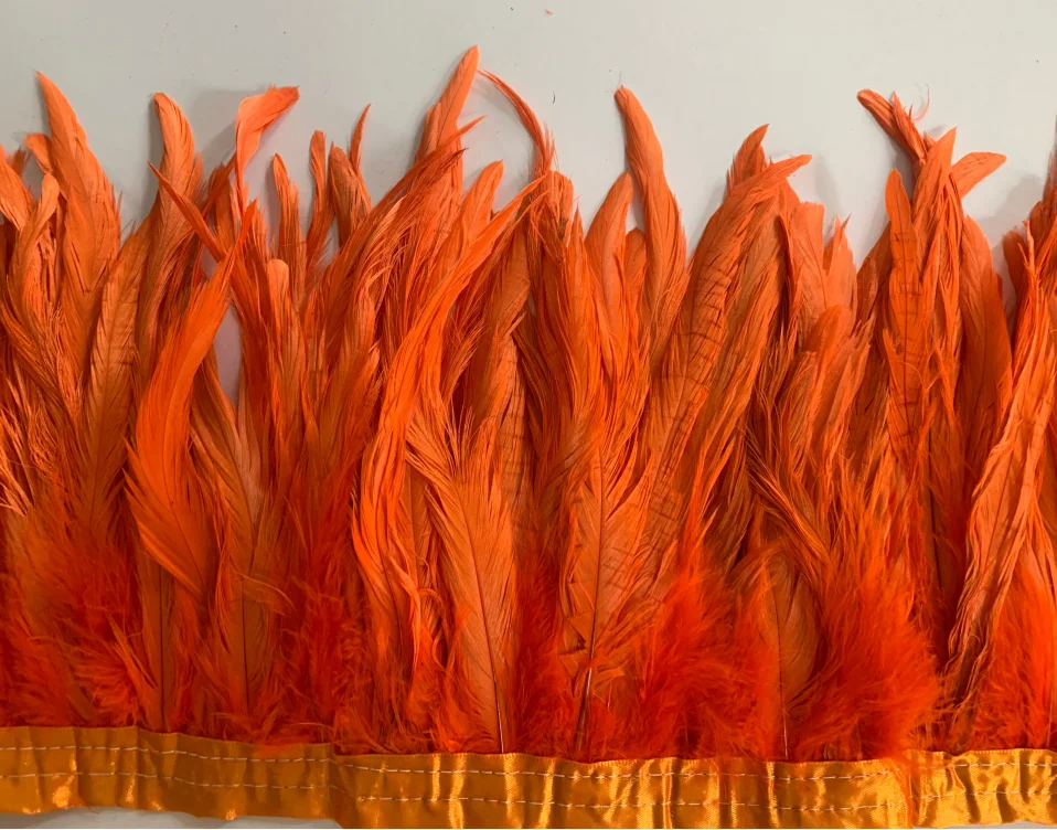 DIY Sewing Tassel Fabric Carnival personalized reasonable fabric rooster feather fringe trim for Clothing Costumes Crafts