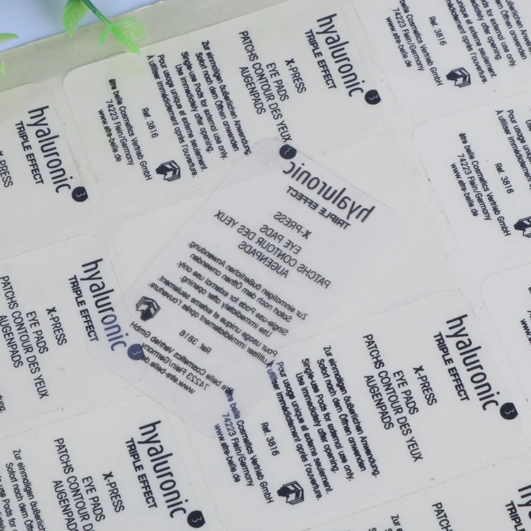 waterproof transparent self adhesive PVC sticker paper