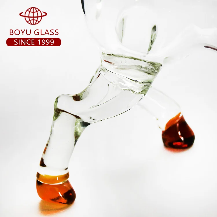 2024 New Design Horse Shaped Glass Bottle Craft Bottle Decanter Wine Bottle