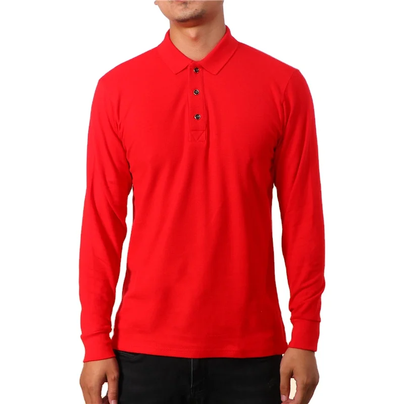 Custom Design Combed Cotton Label Long Sleeve T-Shirt. Wholesale 100% Combed Cotton Work Polo Collar Striped T Shirt