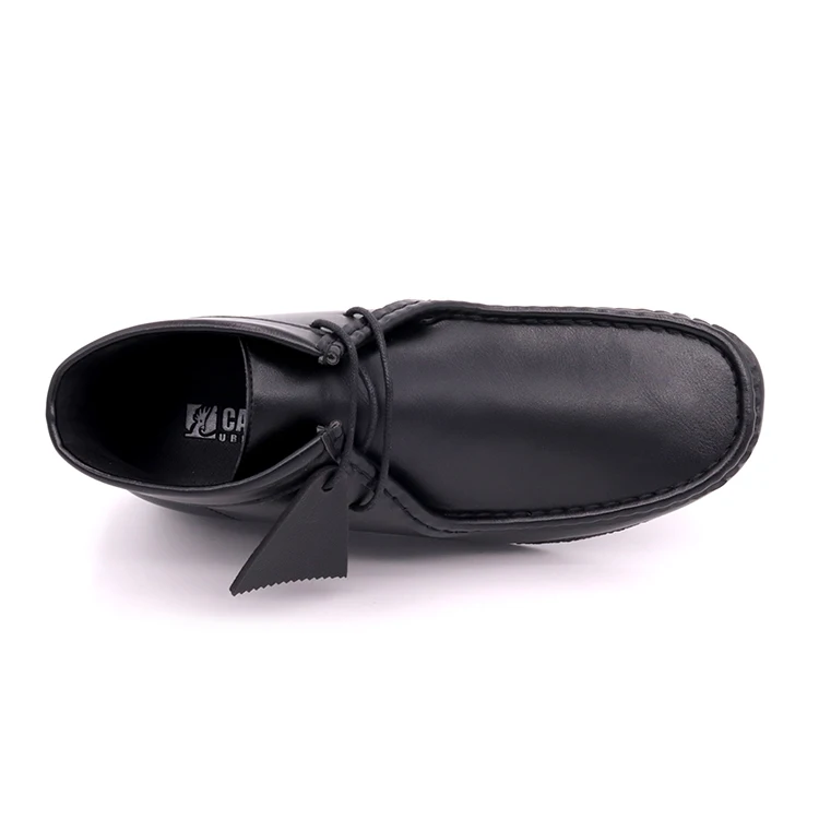 Hot Sale  burnished pu leather Wallabee Boots for men  custom made Lace-Ups shoes