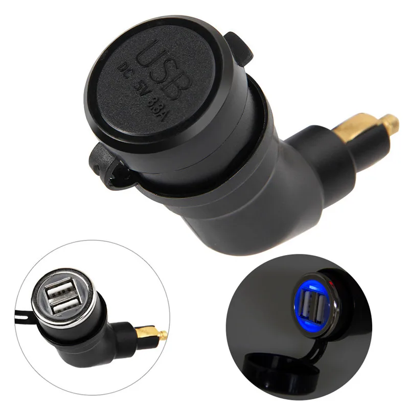 Rainproof 5V 3.3A motorcycle charger for mobile phones navigator GPS