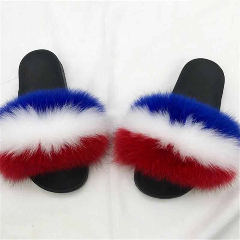
Manufacturer latest attractive style kids baby non slip soft sole fox fur furry fluffy sandals slippers 