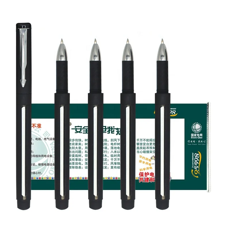 Promotional plastic 0.5mm pens ballpoint custom logo advertising retractable pull out banner flag ball pen