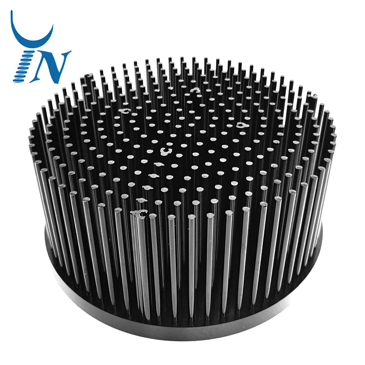 Custom D150mm Round Cold Forging Heat sink Aluminum Radiator Pin Fin Heat Sink for Led Light Radiator