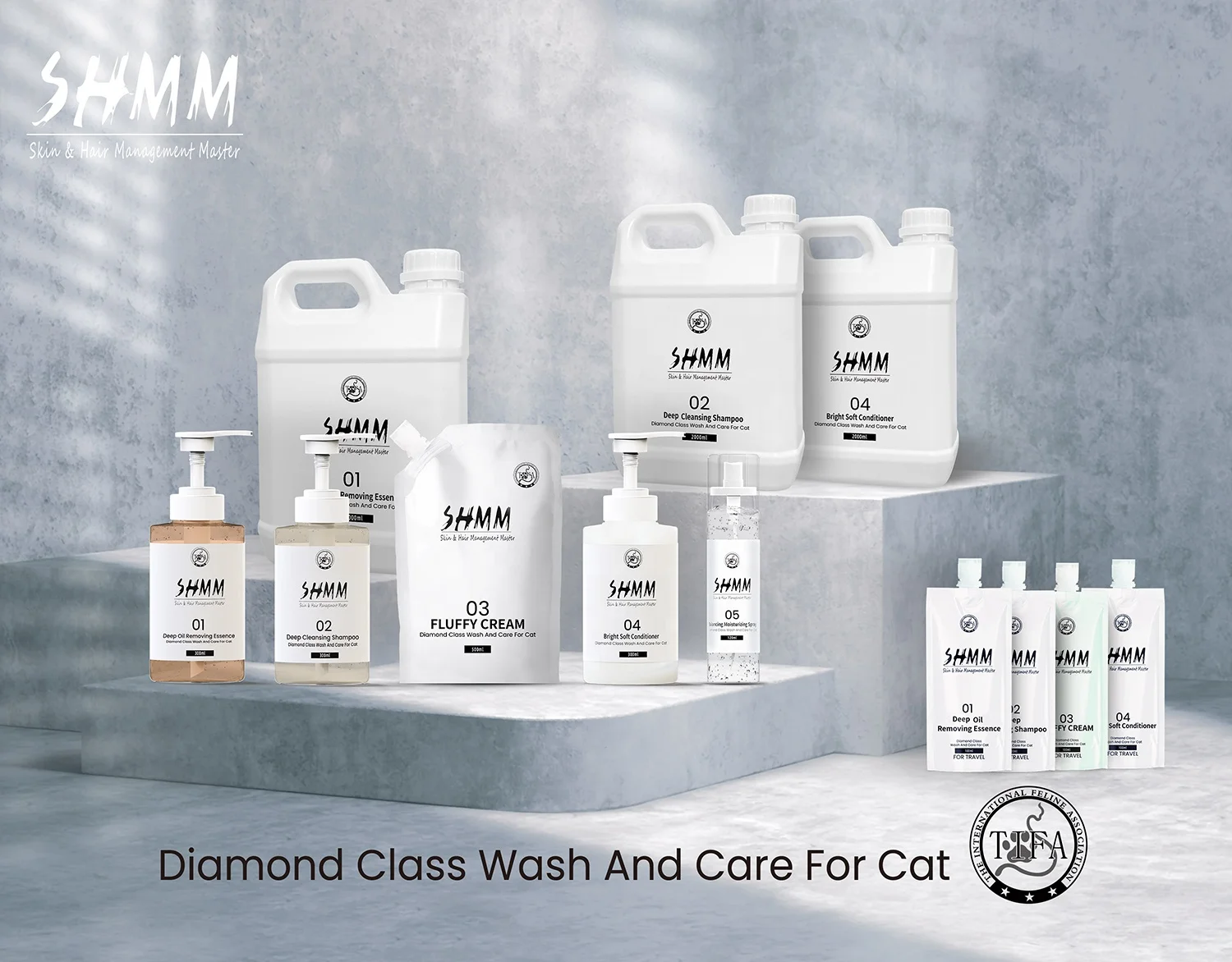 SHMM Essenz 100ml Travel Set Pet Fluffy Cream Spa Hair Water Therapy Vitamin Shampoo Dog Grooming Pet Cream For Fluffing Hair