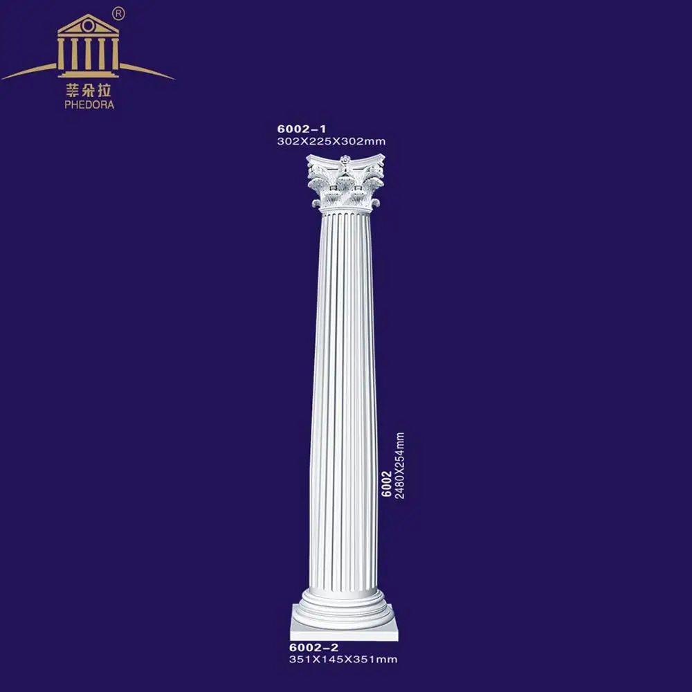 
High density cheap price Waterproof waterfire PU wedding wall decorating column square roman pillar 