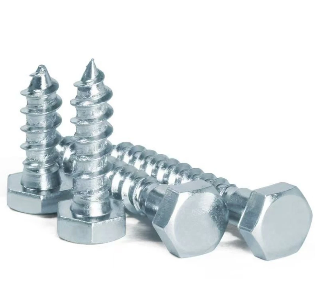 din 571 wood High Tensile Strength Rust prevention Galvanized hex head Custom Hex Lag Screw