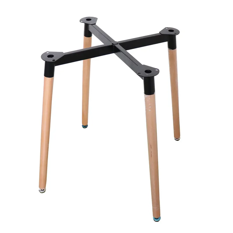 Factory Price Dining Table Metal Chair Base Furniture Chair Frame Wood Color Black Metal Legs Coffee Table Chair Legs