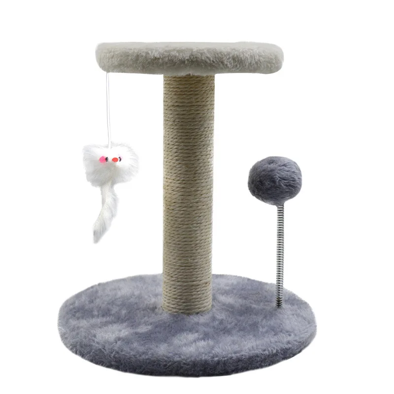 Sisal Cat Scratching Post For Cats Kitten Climbing Post Jumping Tower Toy With Ball Cat Scraper