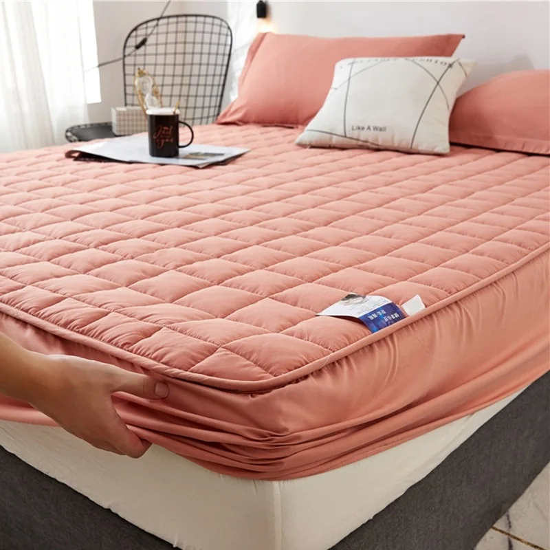 Wholesale Breathable Soft bed fitted sheet bamboo warming printed Quilted mattress covers & protectors