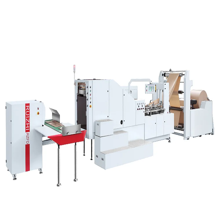 RZFD-450 Automatic High Speed Square Bottom Paper Bag Machine Lenze System