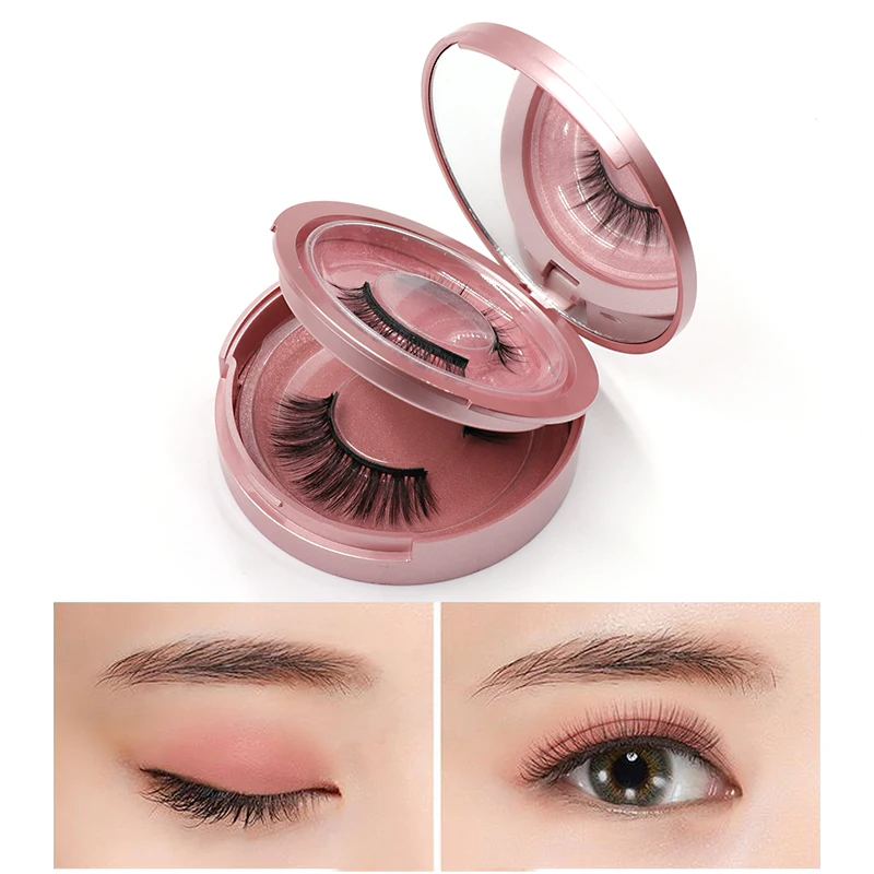 High Quality Eyeliner Magnetic Eyelash Handmade Natural Real 3D Mink Eyelashes Black With Tweezers