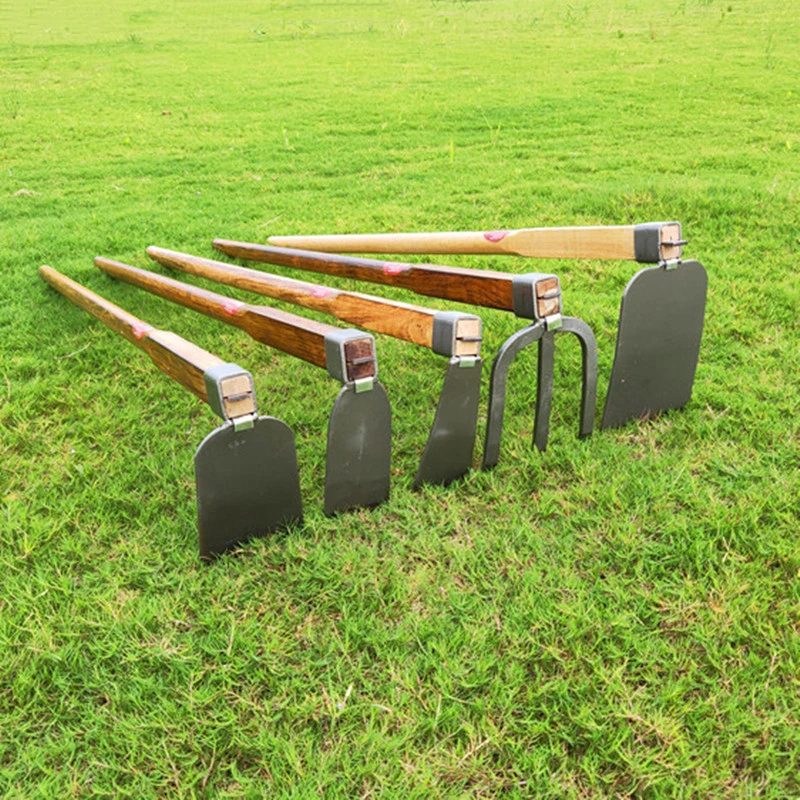 Manufacturer of 3 Prong Long Wood Handle Versatile Farming Rake with Manual Forging Head