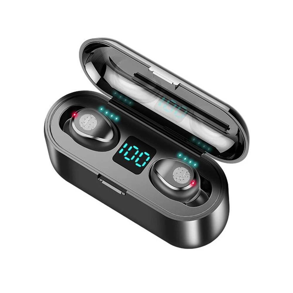 
F9 Audifonos Led Display Waterproof Earbuds Headphone Wireless Bluetooth Earphones Auriculares F9 Tws With 2000mah Power Headset 