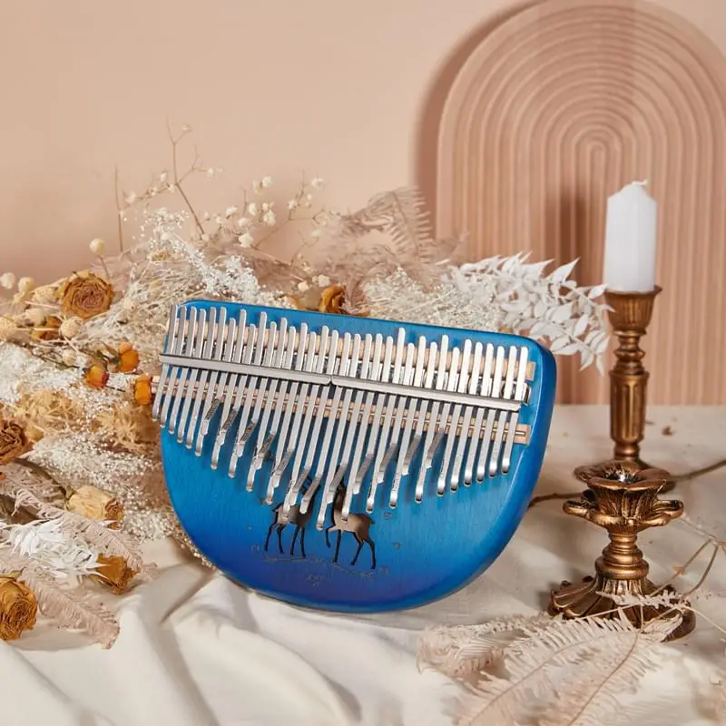 byla 34 keys thumb piano turkish musical instrument kalimba  marichal sheet music instrumento with handbag