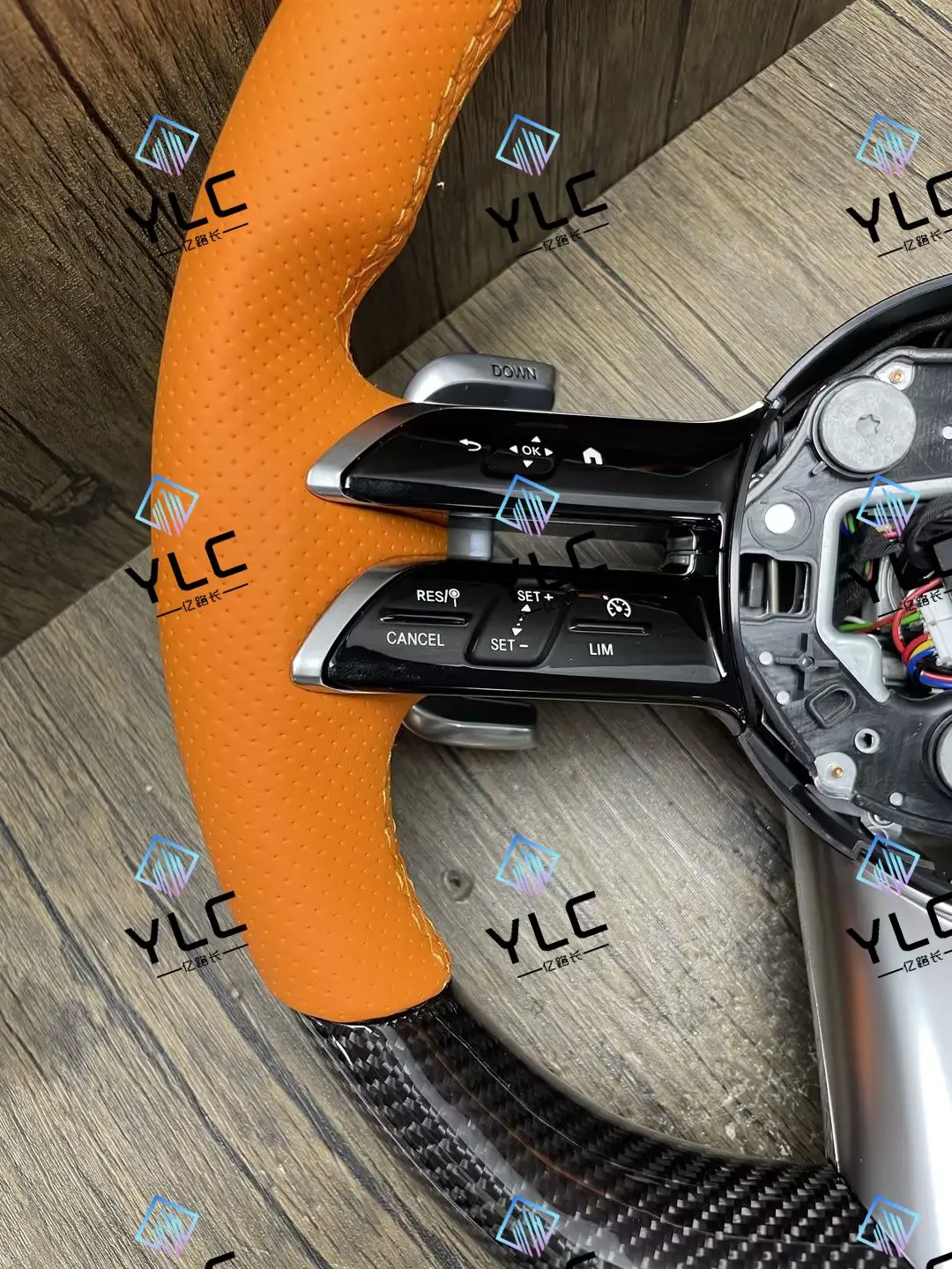 YLC Custom Leather Steering Wheel for Mercedes Benz AMG W204 W205 W206 W207 W212 W213 X253 W217 W221 W222 W223 GLE W166 W167