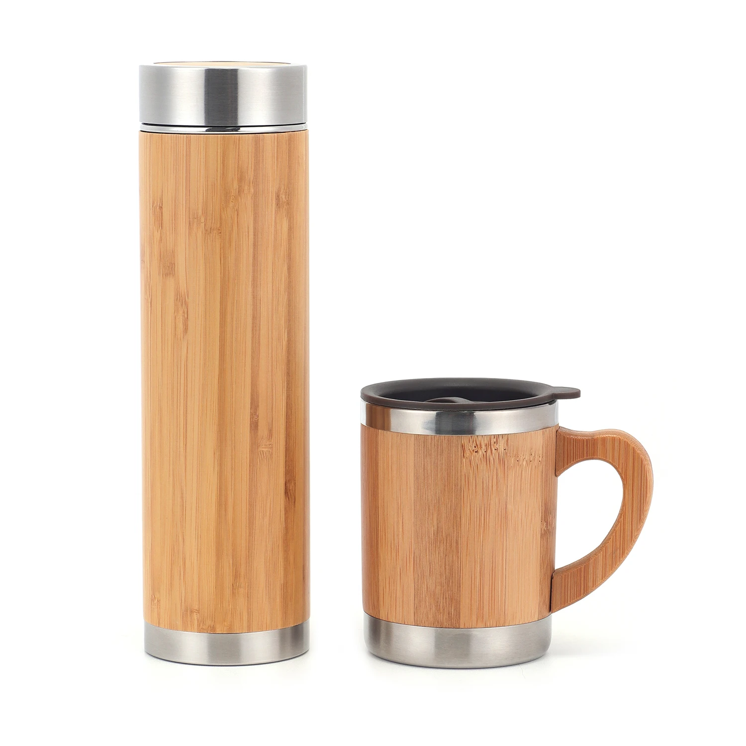Reusable Stainless Steel Coffee Mugs Bamboo Coffee Cup