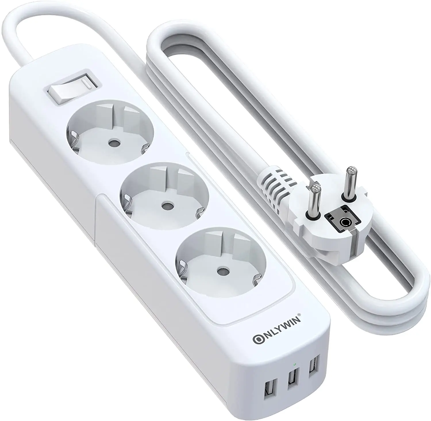 ONLYWIN EU German market Cable  outlets Overload Protection Multiple Plug smart modular power strip