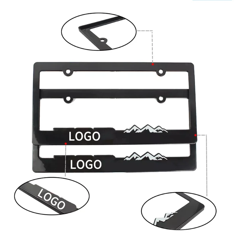 USA Size Aluminum UV Printing License Plate Frame Car License Plate Frame License Plate Cover Wholesales
