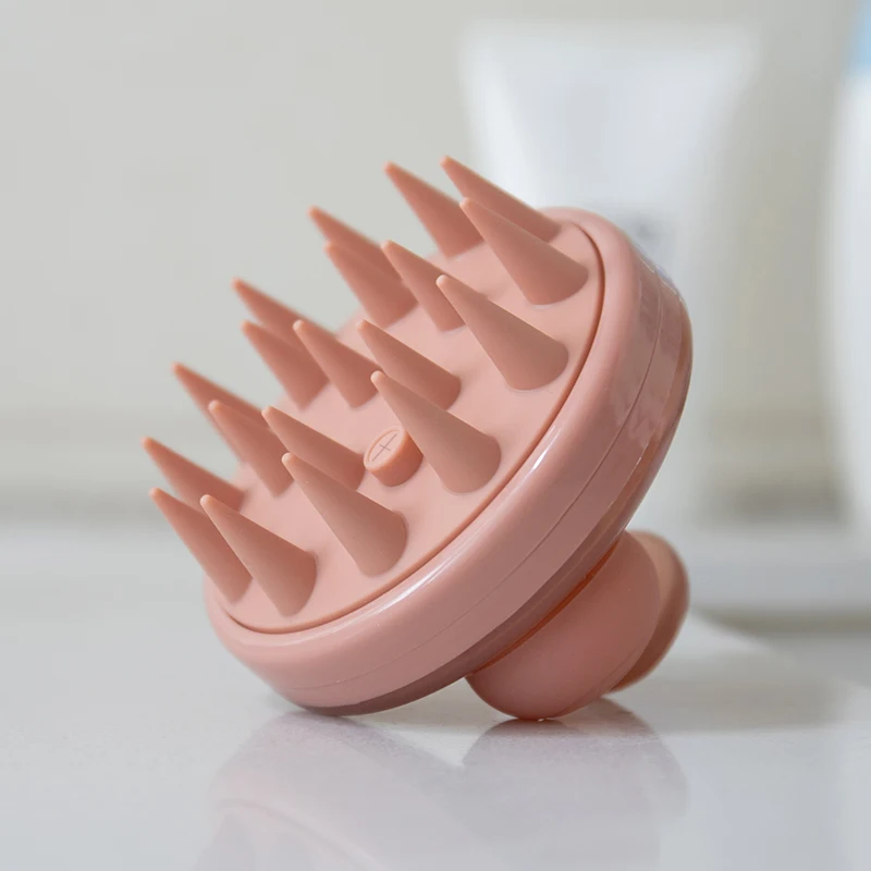 Lohas Soft Silicone Bath Shampoo Dispenser Scalp Brush Hair Scalp Massager with Foam Dispenser