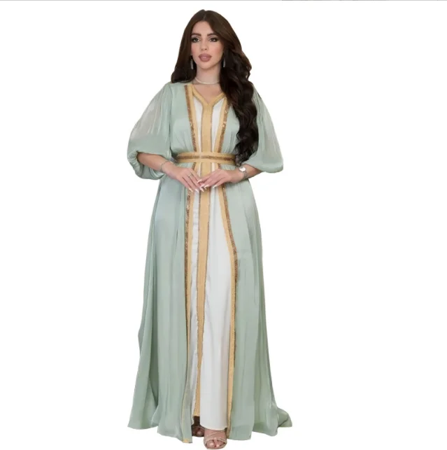 Wholesale Fashion Arab Women Elegant Muslim Long Dress Dubai Middle East High Quality Luxury Muslim Dress