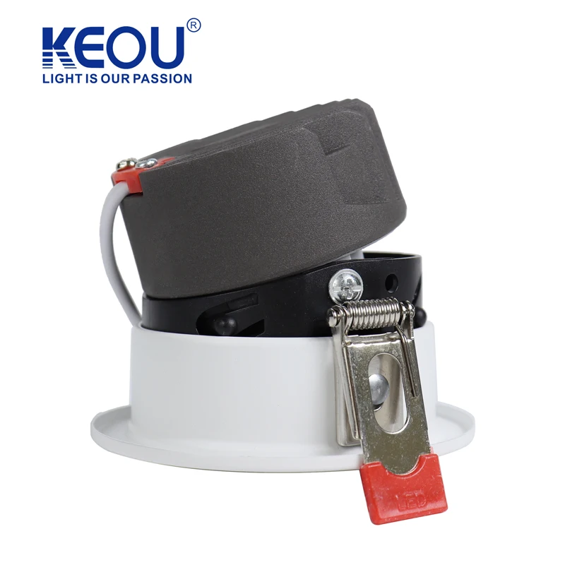 Hot Selling Spring fixed removable module black recessed 7W 9W 12W aluminium  COD chip LED spotlight for office