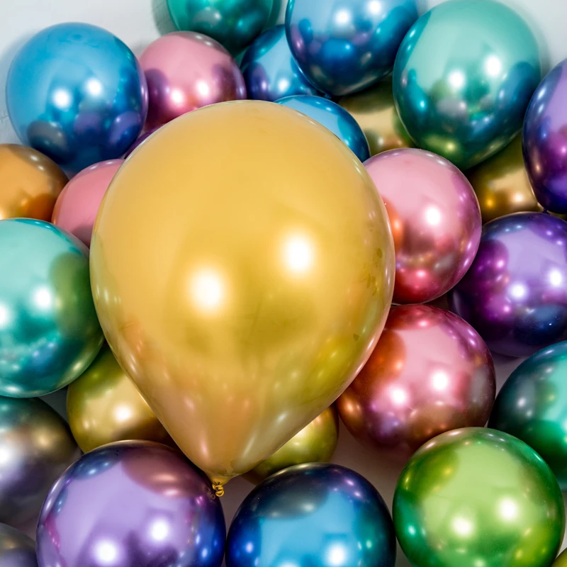 China wholesale 12 inch Party Decoration Giant Inflatable Latex Metallic Balloons Party Balloon