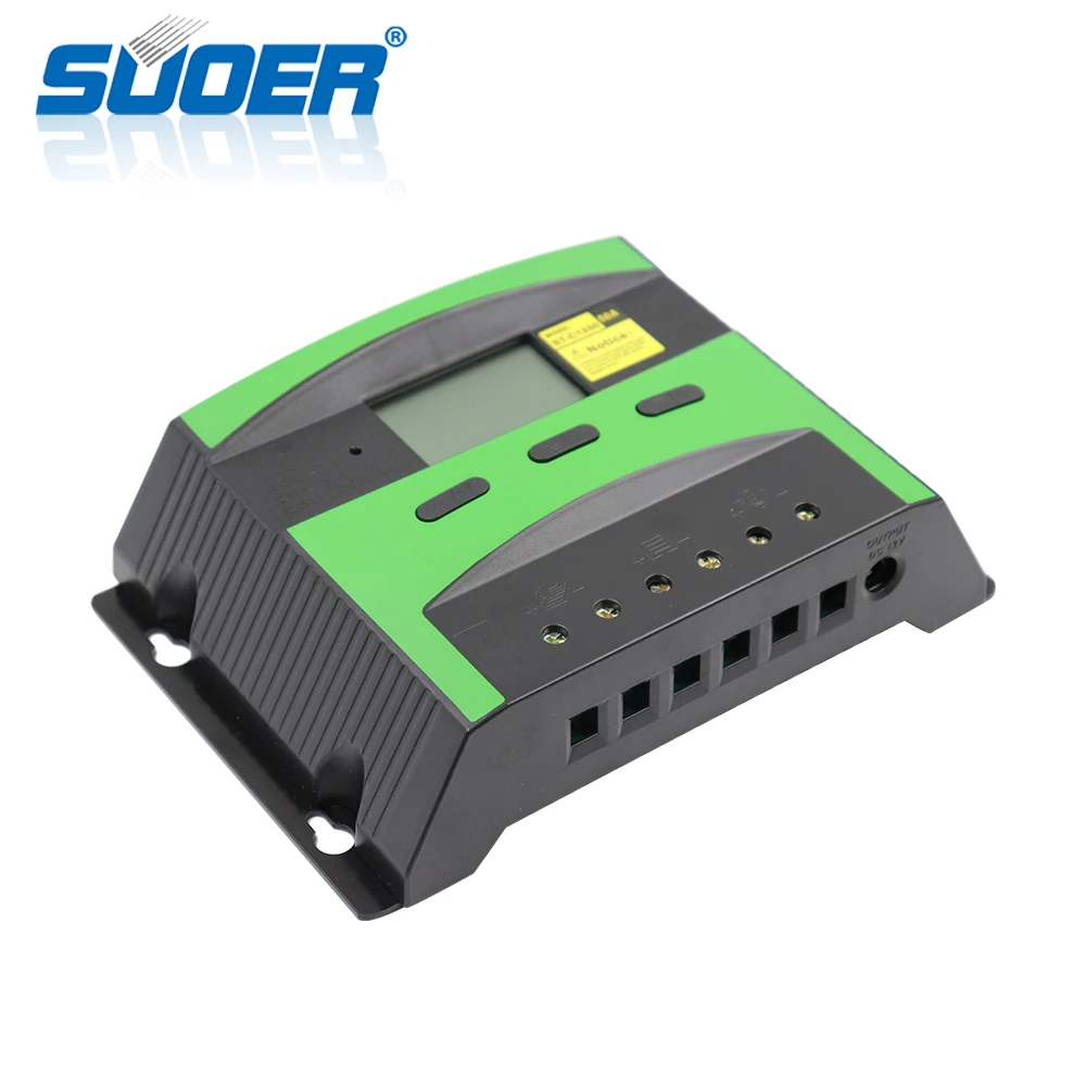 Suoer 12 /24 volt 50A PWM lcd display solar tracking charger controller