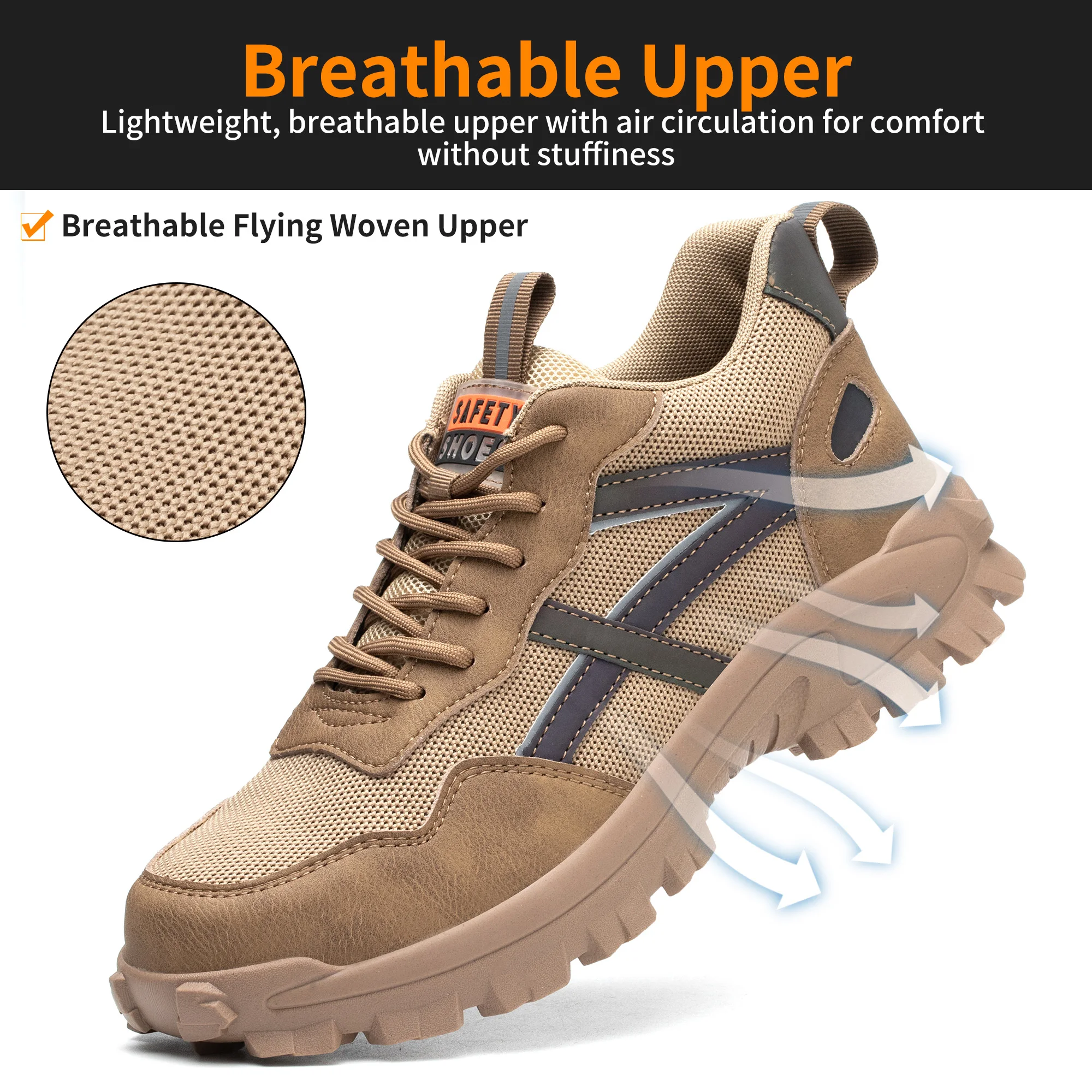 High Quality Soft Sole Summer Breathable Safety Work Men Casual Walking Style Safety Shoes For Men