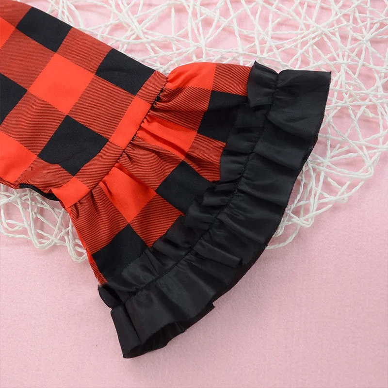 Baby Girls Beautiful Princess Dress Fall  Wholesale Plaid Patterns And Long Sleeve Dress For Young Girls