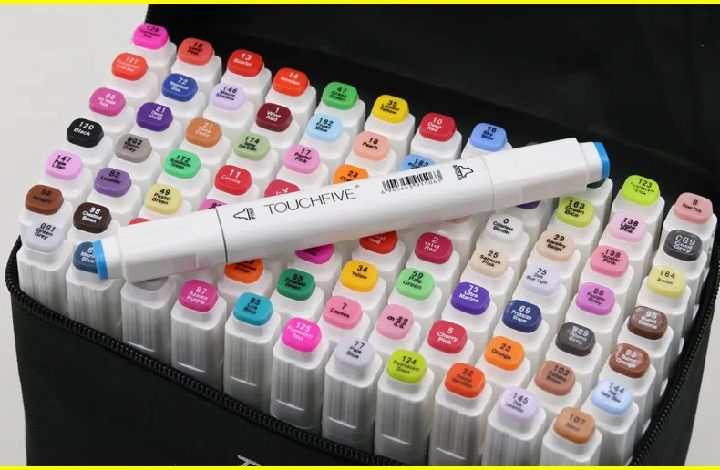 
Hot Selling168 Colors Dual Tip Art Markers,Permanent Marker Pens Highlighters With Black Bag 