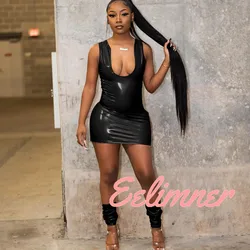 Eelimner Modanisa Fruit Tight Desginer Leather Rasta Hooded Female Bodycon Lyocell Clothes Cut Top Low Moq Womens Clothing