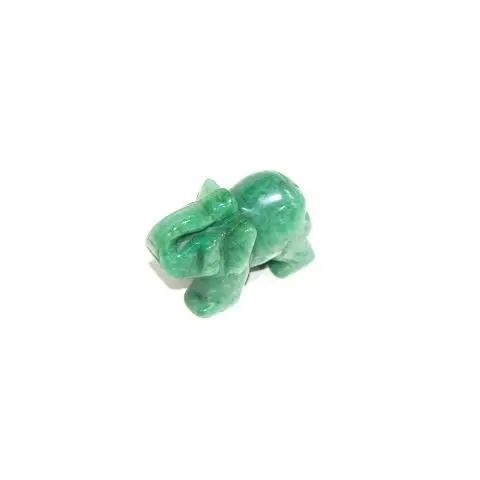 Selling natural crystal carving crafts 1.5 inch crystal elephant 2 inch green Aventurine elephant For healing stones
