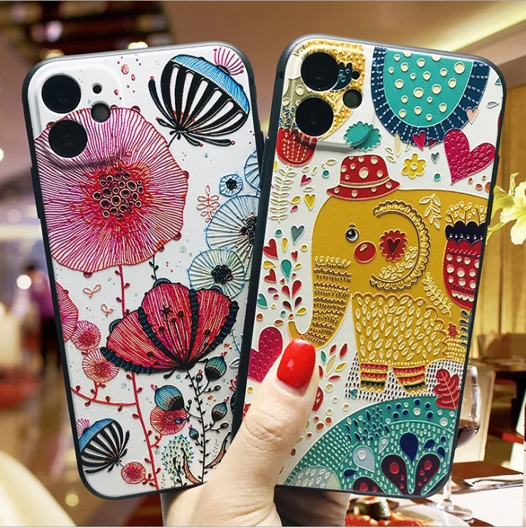 Suitable for Apple mobile phone case Huawei mate 30 mobile for iphone case wholesale relief creative for 11mobile phone case