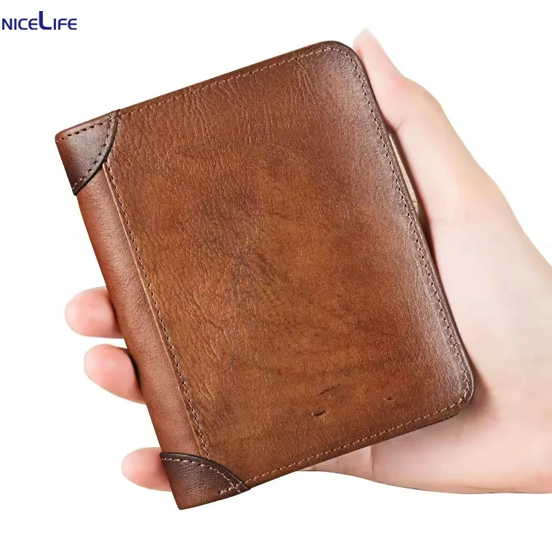 Cuzdan Money Bag Purses Wallate Wallet Men Original Top Branded Pure Cow Genuine Lather Wollet Men Clutch Wallet For Men