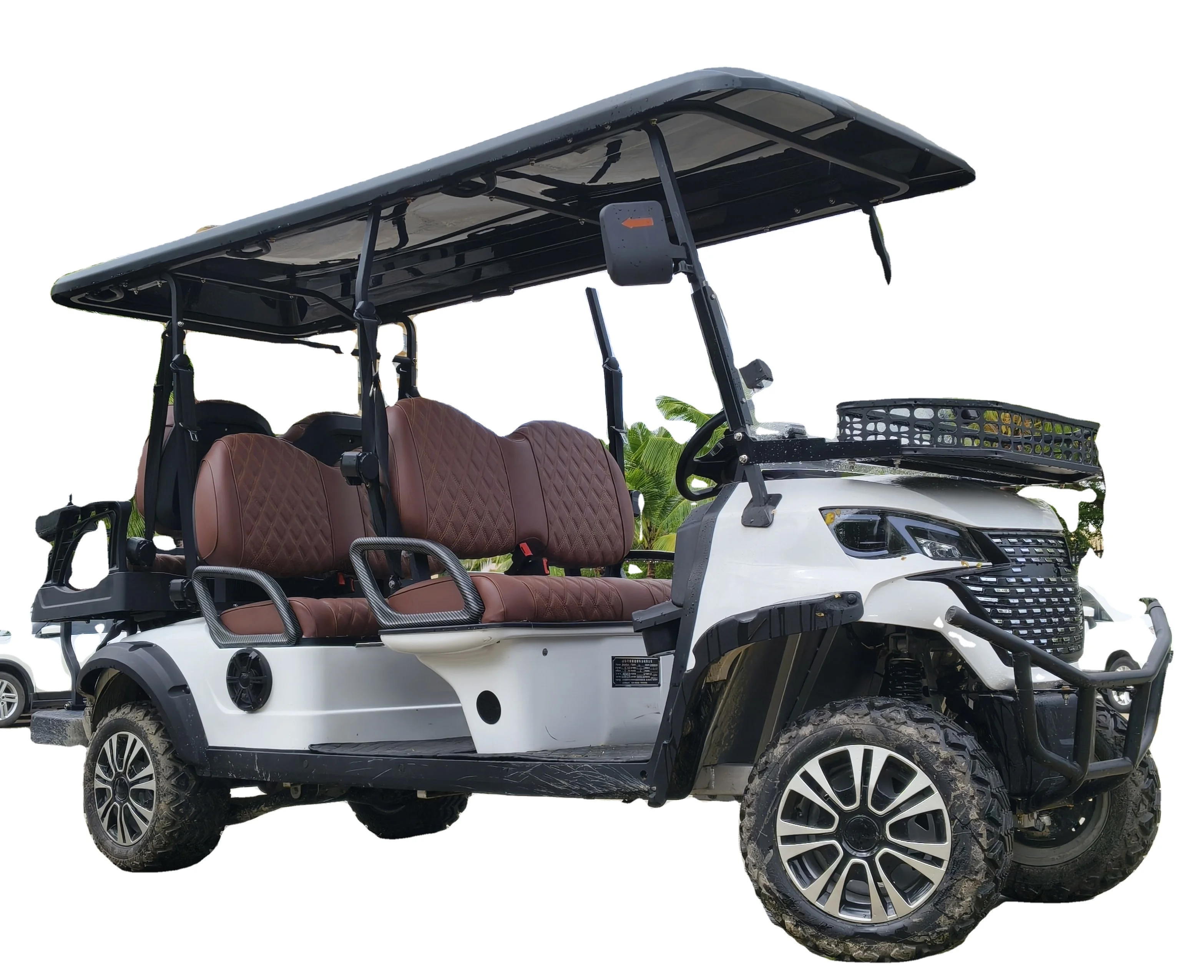 PGASHOW  New 6  Seat Sightseeing Bus Hunting Club Golf Cart Electric Golf Buggy