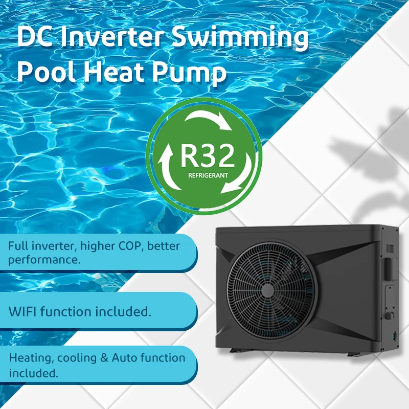 Mikee Mitsubishi compressor GuangDong R32 swimming pool heat pump used swimming pool heat pumps for sale pool heating