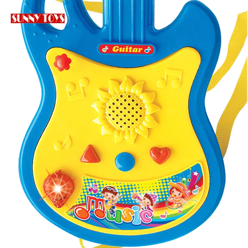 early education electronic baby music instruments children musical guitar toy with microphone led light