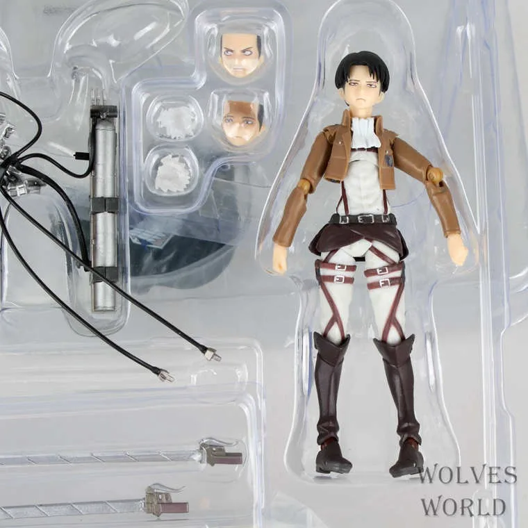 Shingeki No Kyojin Attack Abs/pvc Anime Action Figure Toy Doll