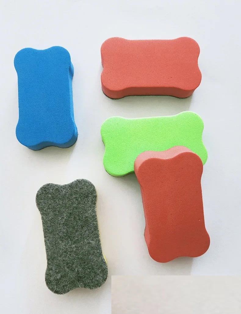 Оптовая продажа, ластик для белой доски, EVA, фетровая ткань, маленький ластик для костей