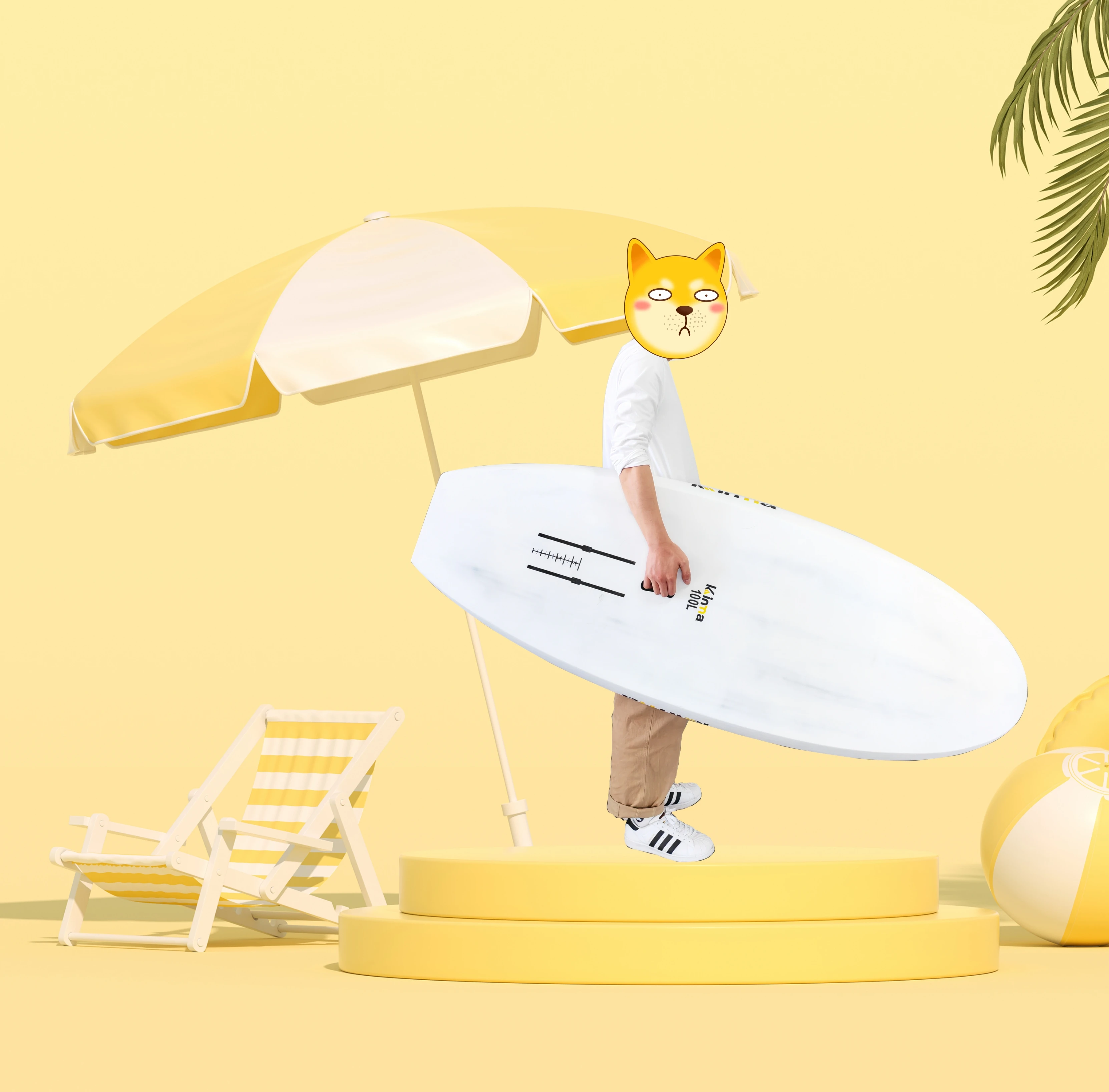Kinma  Glass Fiber Foil Board Surfing Board Hydrofoil Board