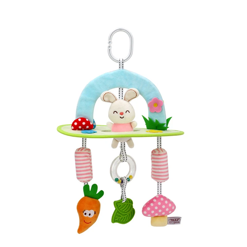 
Rabbit with corrot hanging bell plush rattle baby toys 2020 T025B 
