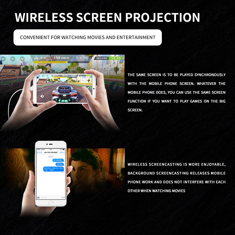 Full HD 1080p Support Beamer LED Mini Projector 4k Decoding Video Projector for Home Theater Cinema Mobile