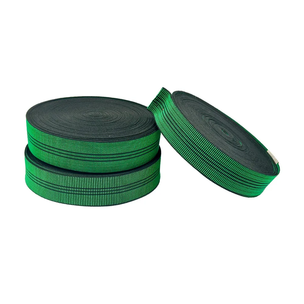 Green Webbing Polypropylene Tape Sofa Elastic Webbing For Furniture Sofa Edge Banding